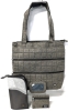 As-New LUG Large Quilted Tote with Zippered Mesh Pen/Makeup Brush Case, Zippered Pouch & Mirror | Tote 13.5" x 4.5" x 14"