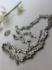 Multi Colour Baguette Chaton Rhinestone Necklace & Matching Pierced Earrings Delicious - 6