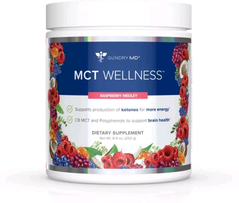 New Gundry MD MCT Wellness &bull; Raspberry Medley Flavoured Dietary Supplement &bull; 216g &bull; Retails Over $80!
