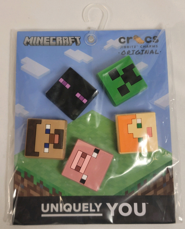 New - CROCS Minecraft Crocs Jibbitz Charms Original .
