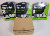 New - iRobot Romba Vacuum Filter Pack &times;3 & iRobot Romba Vacuum Charger Base .