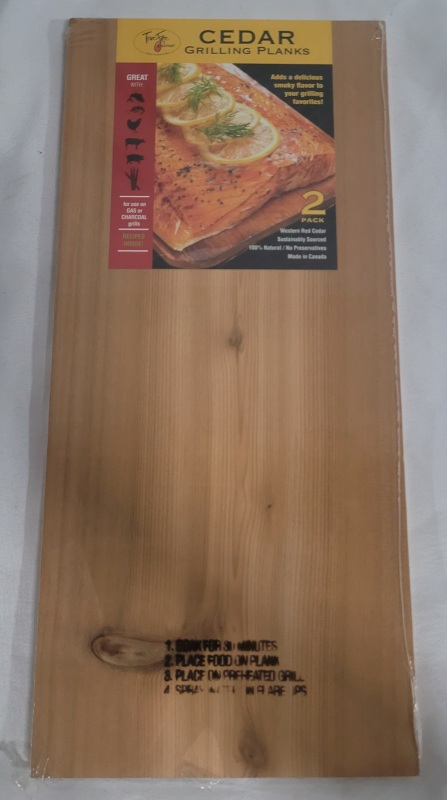 True Fire Cedar Grilling Planks , 2-Pack , 7 1/4"×16" - New