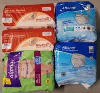 New - Adult Underwear , Various Sizes & Rubbermaid Bin w/Lid