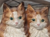 Adorable Handpainted Cast Iron Kittens Under Umbrella Doorstop &bull; 10.5" Tall - 2