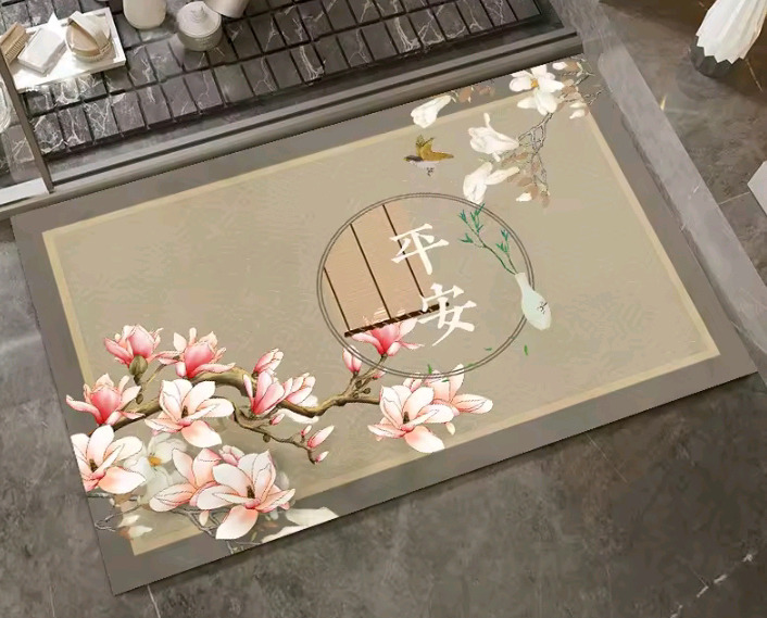 New | Chinese Themed Doormat | Measures 23 x 16"