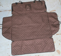 Dog Car Seat Cover for Back Seat W/ Pocket / Non Stick Fur Rear Seat Protector for Pet