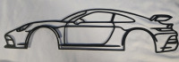 New | Porche 911 Turbo S Metal Silhouette | 18" Long