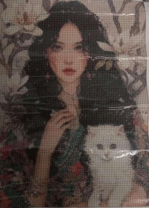 New | Cat Themed Diamond Art Poster | Comes with Applicator and Tray | Measures 12 x 16"