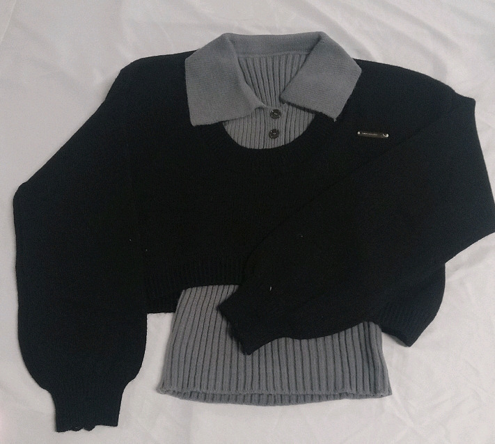 New | Women's Size Medium Collared Tank Top and Sweater Set