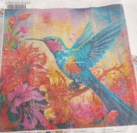 New | Hummingbird Themed Diamond Art Poster | Comes w/ Applicator and Tray
