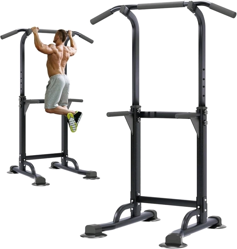 NEW Soges Power Tower Pull Up Bar Station. Height Adjustable. 32.3"Lx29.5"Wx65"~82.7"H. Retails for $130.