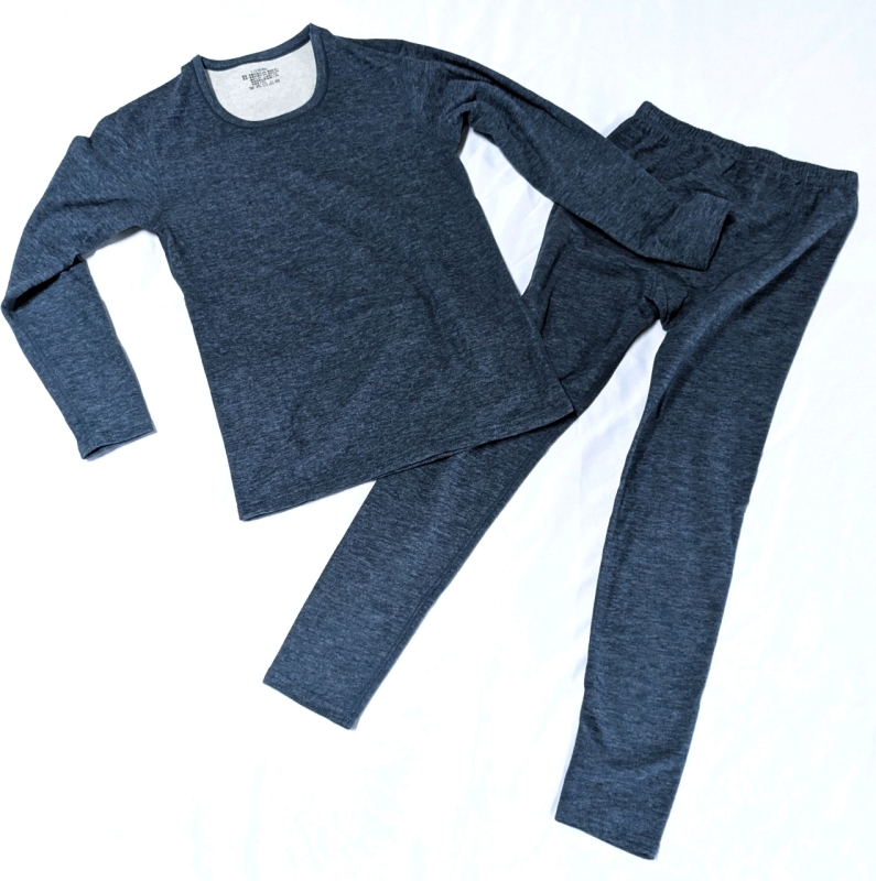 New Size Small/Medium | Warm Long Underwear Top & Bottoms Set with Mink, Cashmere & Mulberry Silk (Trace Amounts)