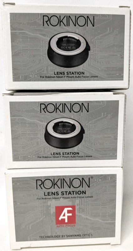 3 New Rokinon Auto Focus Lens Station for Rokinon Nikon F Lenses (IOLS-N) &bull; Retail Value Over $80!