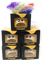 5 New PUKING BALL Toys with Sealed Slime Packets & Slime Storage Bag + 5 Extra Slimes | Approx 1.25" Tall | $50 Retail Value!