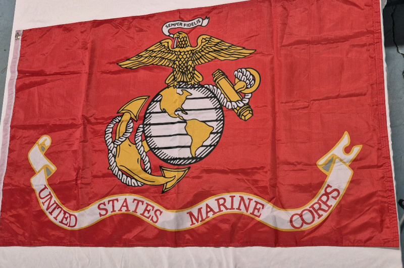 United States Marine Corps. FLAG 60" Long & 35" Wide Double Sided