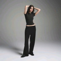 New SKIMS sz Small CLASSIC STRAIGHT LEG PANT Cotton Fleece Retails for $124