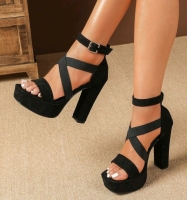New Women's Size 41 Fashion High Heel Sandals With Buckle Design sz 41 (9.5 US)