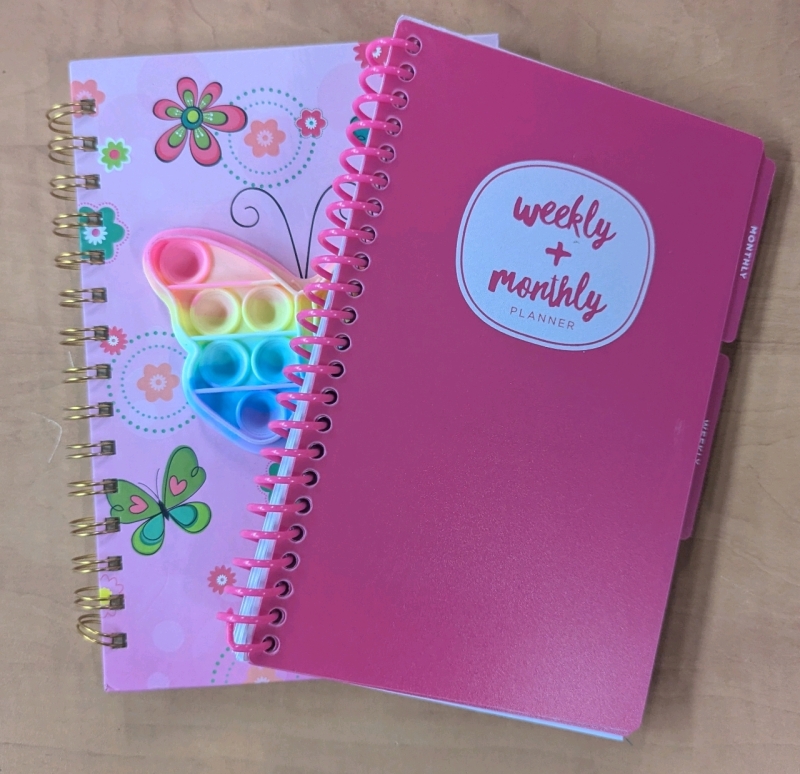 New: Notebook and Day Planner - Notebook has Stress You on the Front