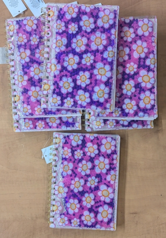 6 New Sensory Mat Notebooks - Squishy Cover Filled with Orbeez-Like Spheres