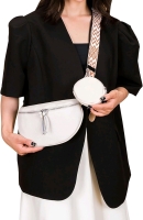 New Women's Versatile Casual Pebble Leather* Mother & Child Shoulder Bag Set with Woven Shoulder Strap &bull; 9.5" x 7"