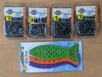 New: Fish Related Lot - Assorted Bass and Catfish Hooks - Dive Fish