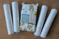 New Bathroom Lot - 4 Containers of Rolls of Soap - Microfiber Bathroom Shower Curtain