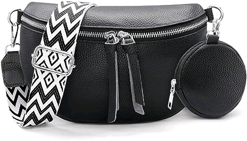 New Women's Versatile Casual Pebble Leather* Mother & Child Shoulder Bag Set with Woven Shoulder Strap &bull; 9.5" x 7"
