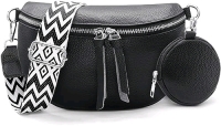 New Women's Versatile Casual Pebble Leather* Mother & Child Shoulder Bag Set with Woven Shoulder Strap &bull; 9.5" x 7"