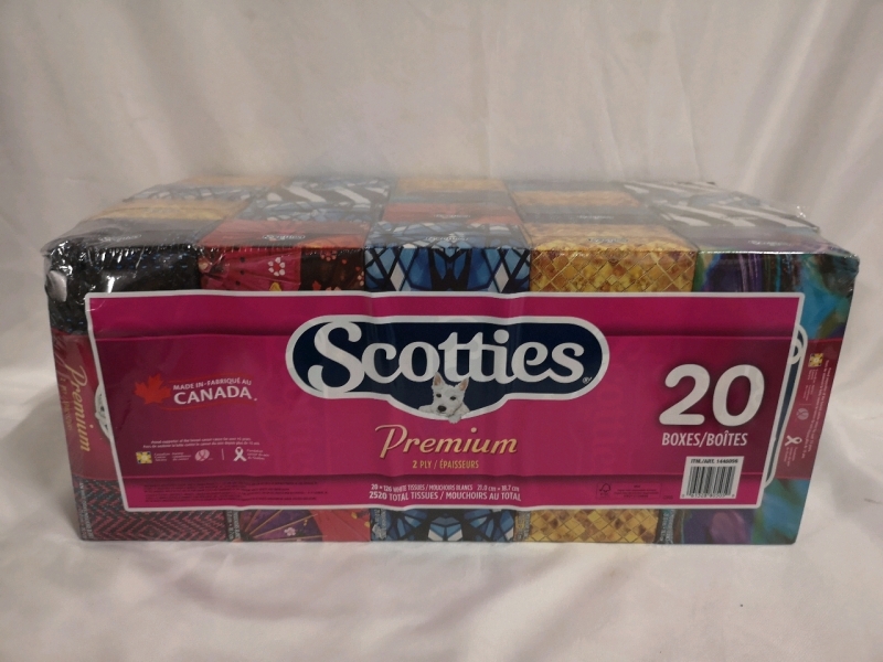 New 20 Boxes Scotties Premium Tissues 2 ply