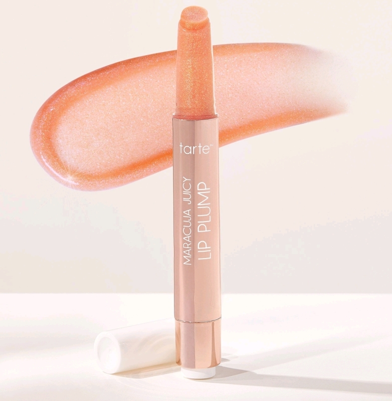 New TARTE Maracuja Juicy Lipstick Plump • Peach Shimmer Glass • 2.7g