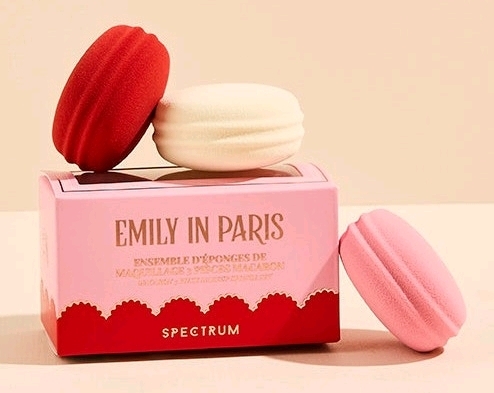 New SPECTRUM Emily in Paris Macaron Makeup Sponge Trio