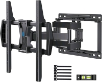 New Pipishell Full Motion TV Wall Mount for Most 37-75 inch TVs up to 100 lbs, VESA compatible. Fits 12&rdquo;/16&rdquo; Wood Studs. Retails for 75.99