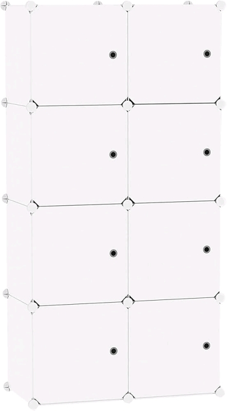 New C&AHOME 8-Cube Storage Organizer with Door ,24.8" L &times; 12.4" W &times; 48.4" H.