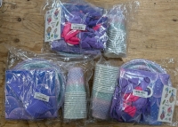 3 New Mermaid Party Supply Kits. One Pack missing Balloons & Temporary Tattoos.