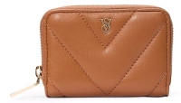 New VICTORIA'S SECRET Small Heritage Stripe Wallet with Zip & Gold Tone Hardware| Retails $40