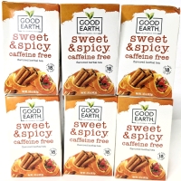 6 New Good Earth SWEET & SPICY Caffeine Free Herbal Tea | 18 Tea Bags per Box, 40.5g ea | Best Buy 1/2025