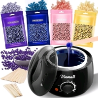 New Wax Warmer Waxing Set - Wax Machine with Wax Beads and Wooden Sticks