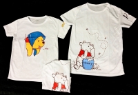 3 New Size Small Winni / Winnie the Pooh Moisture Wicking Shirts with Prints on Front & Back