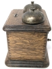 Possibly Antique Wood & Brass Phone Ringer Box Repurposed for Trinkets &bull; 6.5" x 5.75" x 6.75" Tall - 4