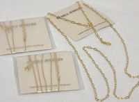 3 New Gold Tone Chains by Pearls Jewelry