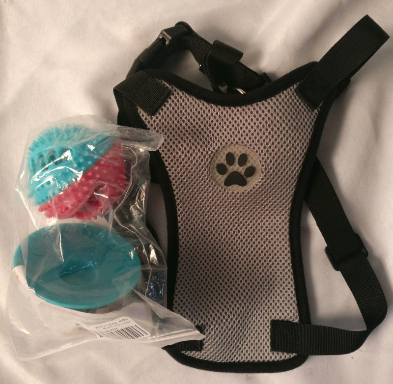 Large Dog Body Harness & New Chew Toy