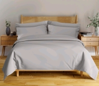 New King Size 100% Bamboo Bed Sheet Set, Light Grey