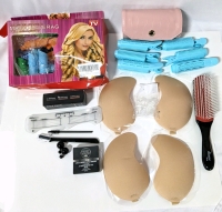 New Open Box: Breast Covers (Size A), Hair Curlers, Eyebrow Shaper Kit, Rill-Up Makeup Bag & More