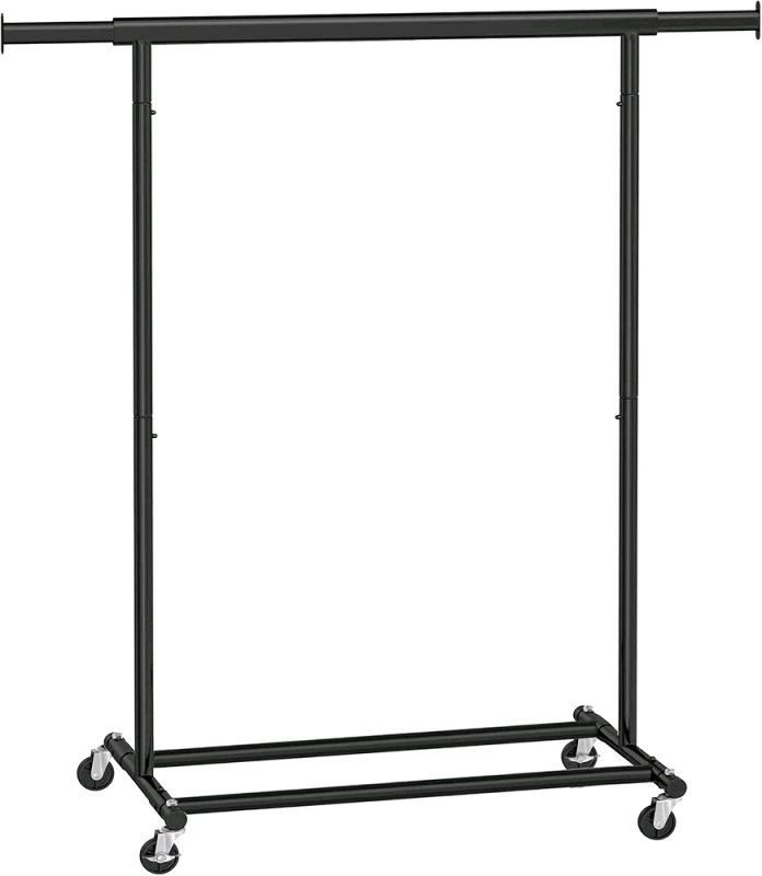 New SONGMICS Clothes Rack with Wheels - Heavy-Duty with Extendable Hanging Rail - 220 lb Load Capacity Retails for $69