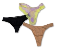 3 New Size Med VICTORIA'S SECRET | Tease High Leg Scoop Panty, Stretch Cotton High Leg Scoop Thong & Seamless Thong Panty