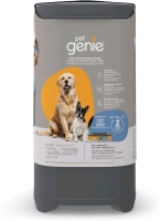 New Pet Genie Dog Waste Disposal System for Outdoor & Indoor Odor Control | Dog Poop Trash Can Includes 1 Square Refill Bag | Retails Over $100!