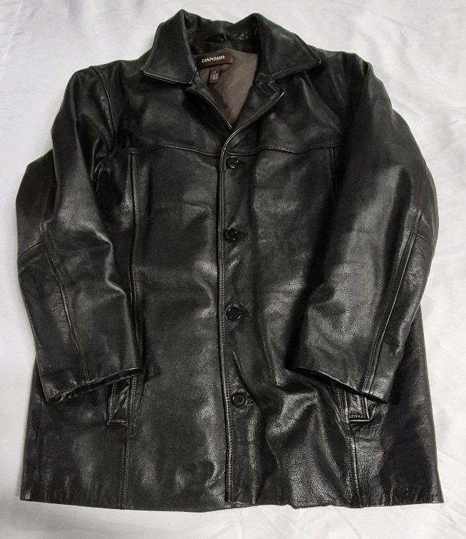 DANIER Men's sz LARGE Leather Coat