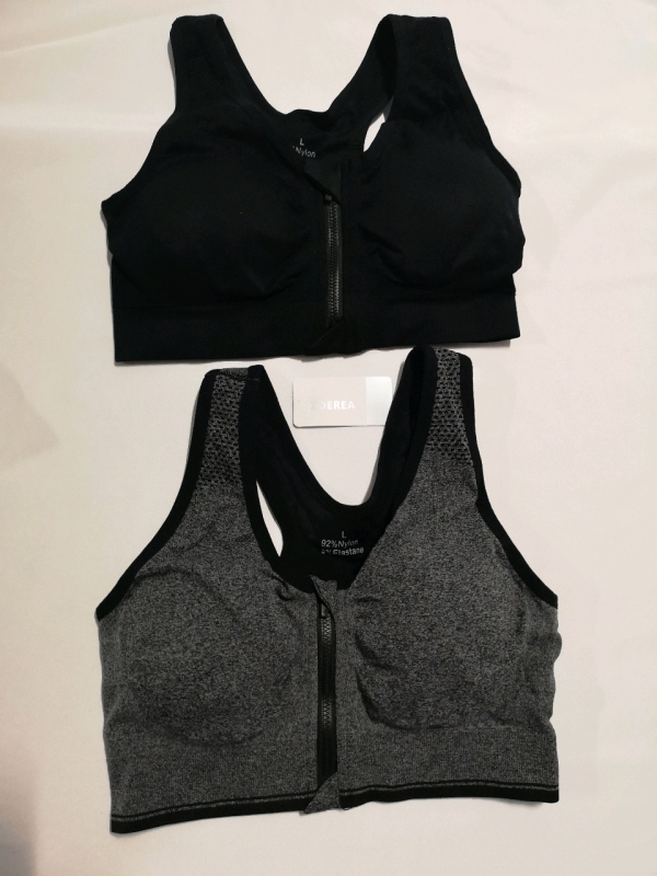 2 New Sports Bras sz Large by Zoerea