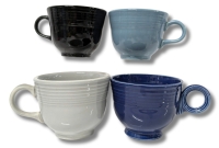 4 FIESTA WARE Cups &bull; 3.25" Diameter x 2.6" Tall | Note: Only 1 Stamped