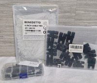 1000 New 4" Cable Ties & 16 Sunvie Fastlock Wire Connectors +